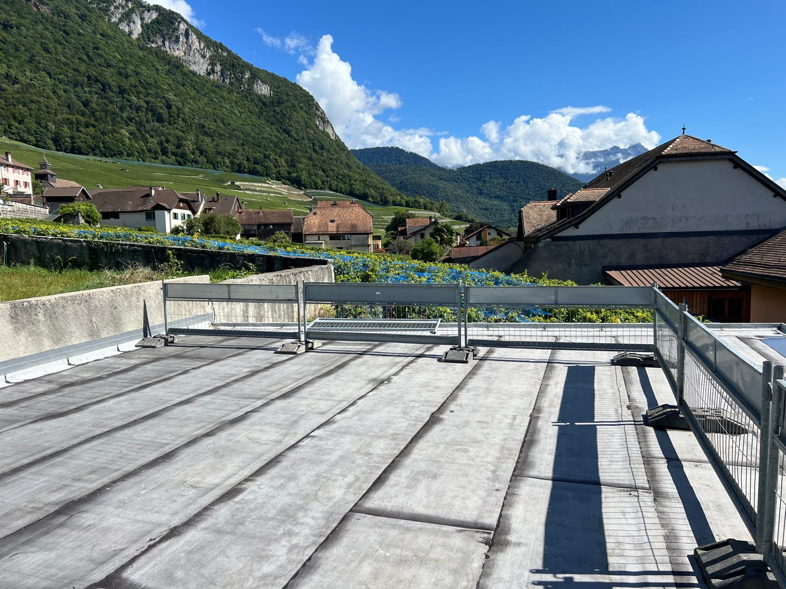 Transformation et agrandissement de la halle viticole AVY à Yvorne — photo du chantier