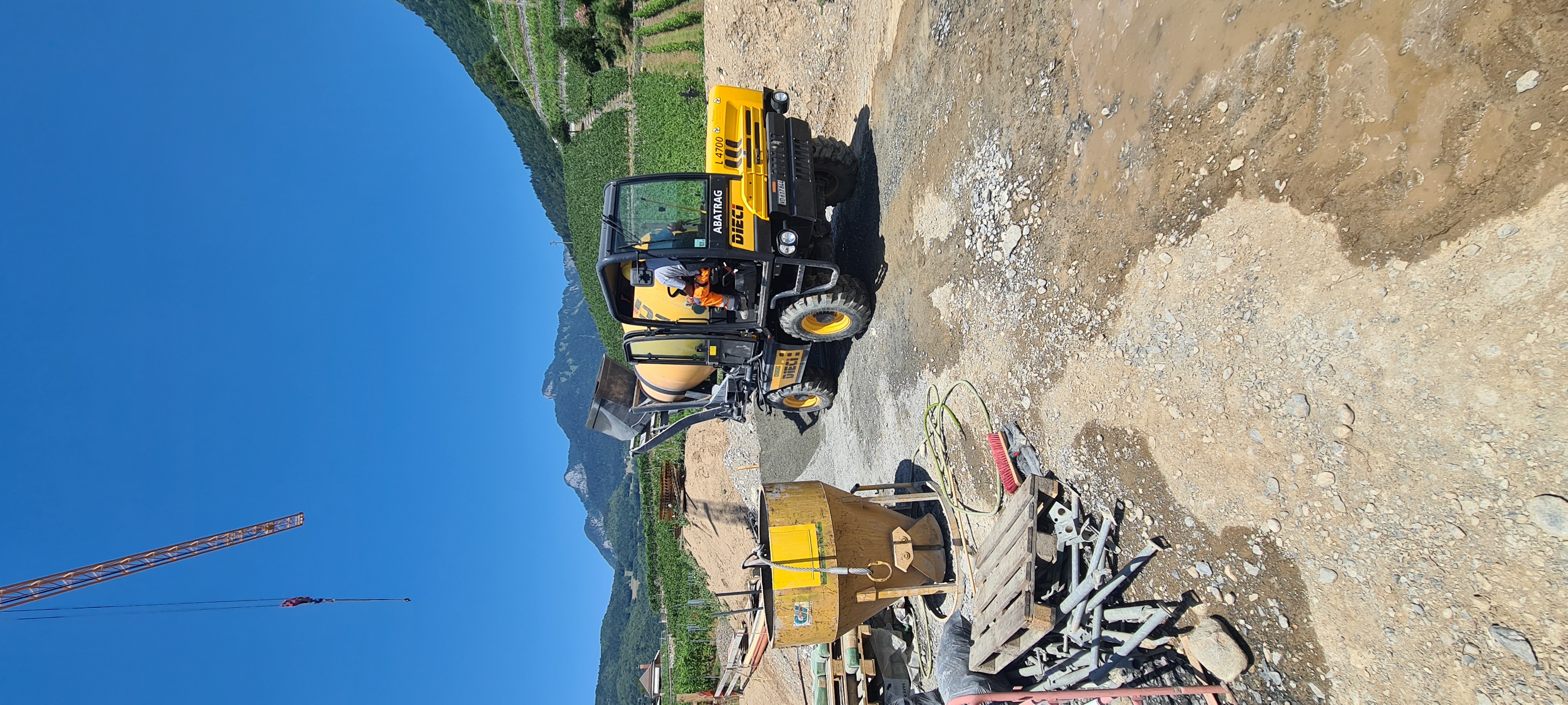 Construction d’une villa bi-familiale Merinat-Berset à Aigle — photo du chantier