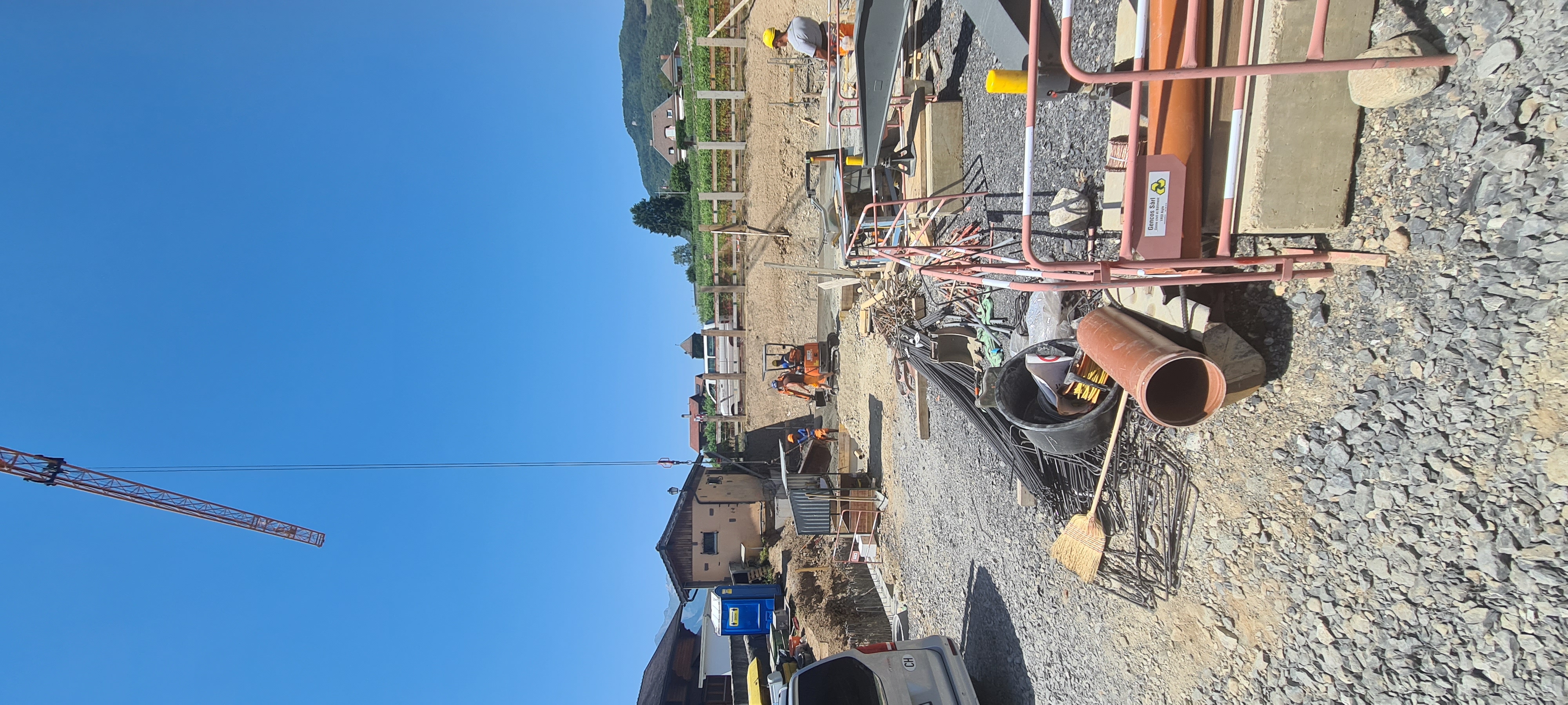 Construction d’une villa bi-familiale Merinat-Berset à Aigle — photo du chantier