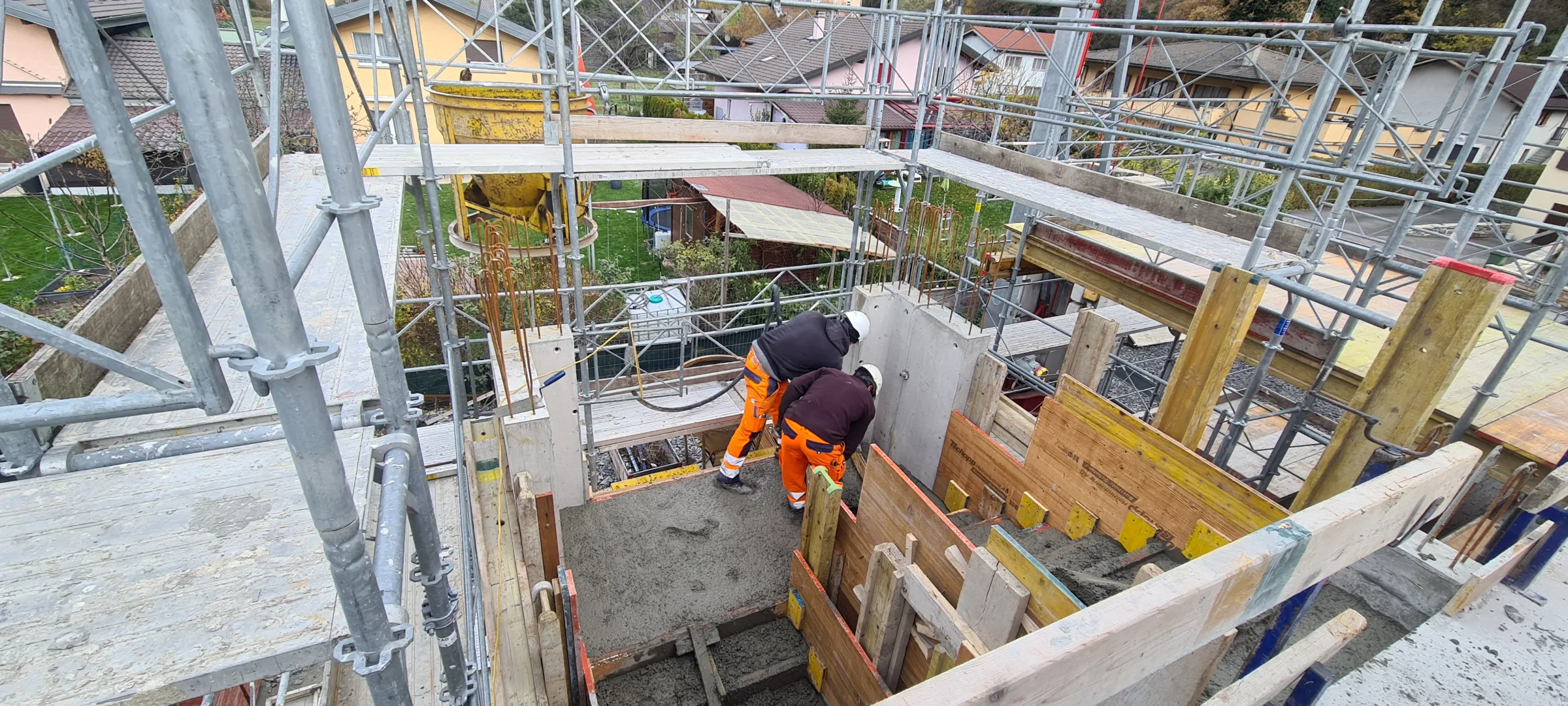 Immeuble de 6 appartements à Dorénaz — photo du chantier