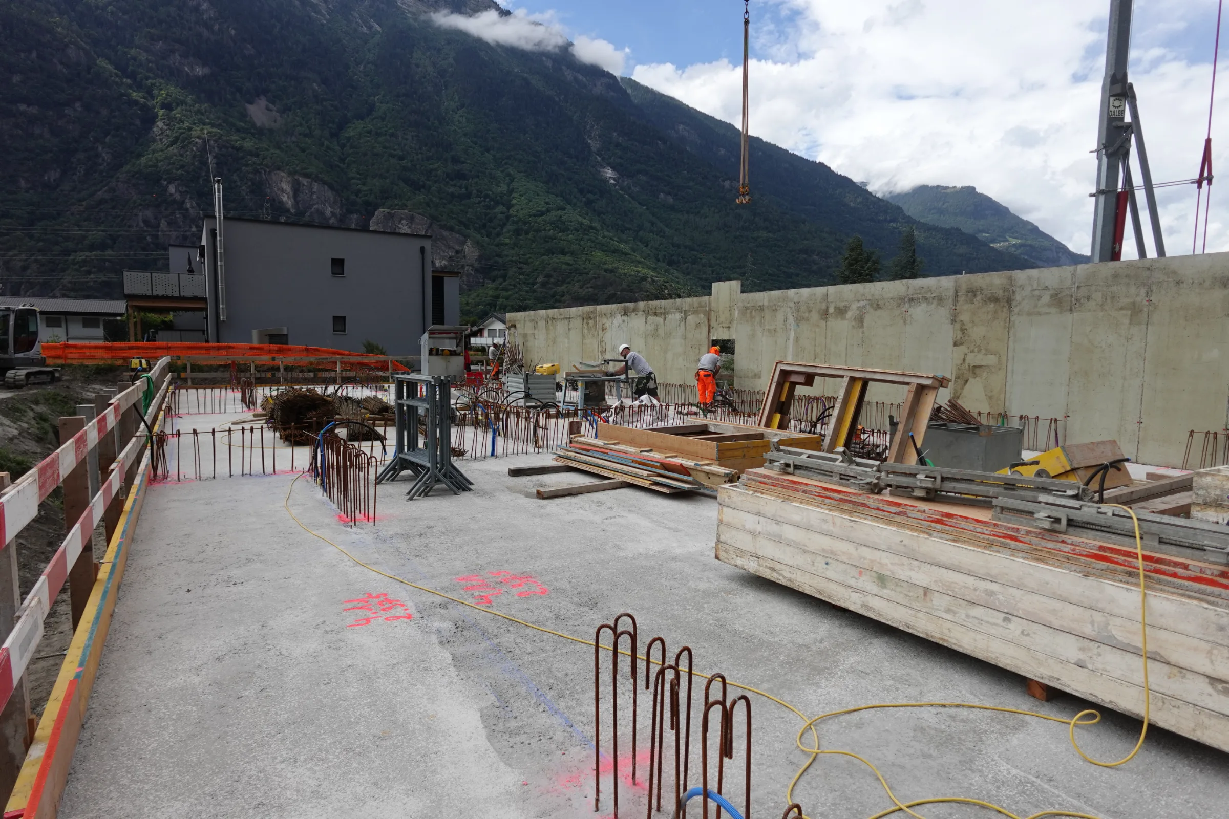 Immeuble de 6 appartements à Dorénaz — photo du chantier