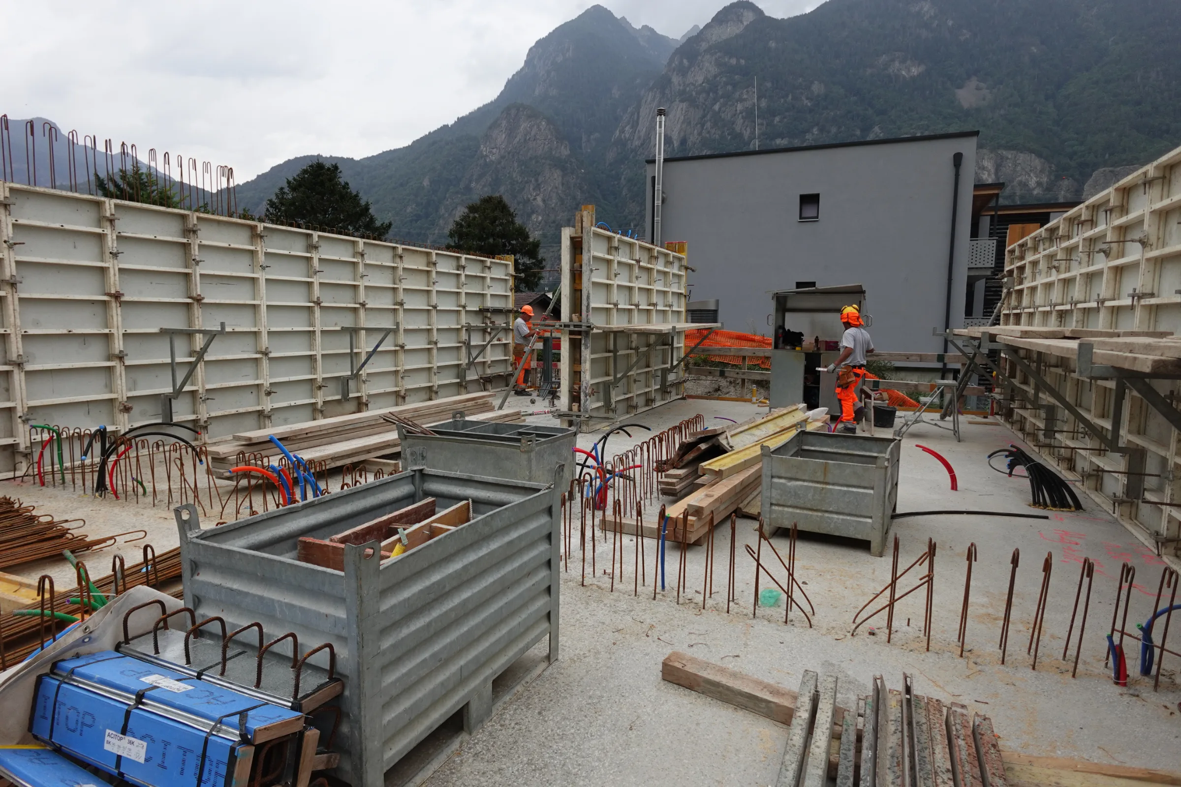 Immeuble de 6 appartements à Dorénaz — photo du chantier