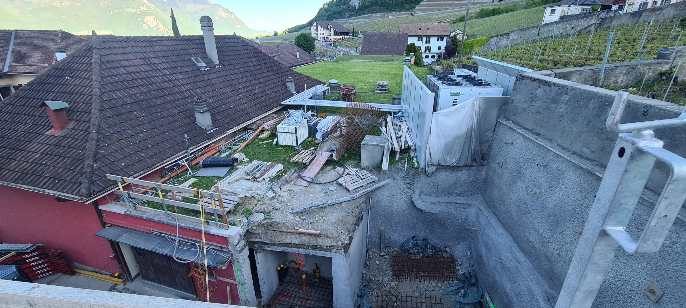 Halle viticole en cours de transformation