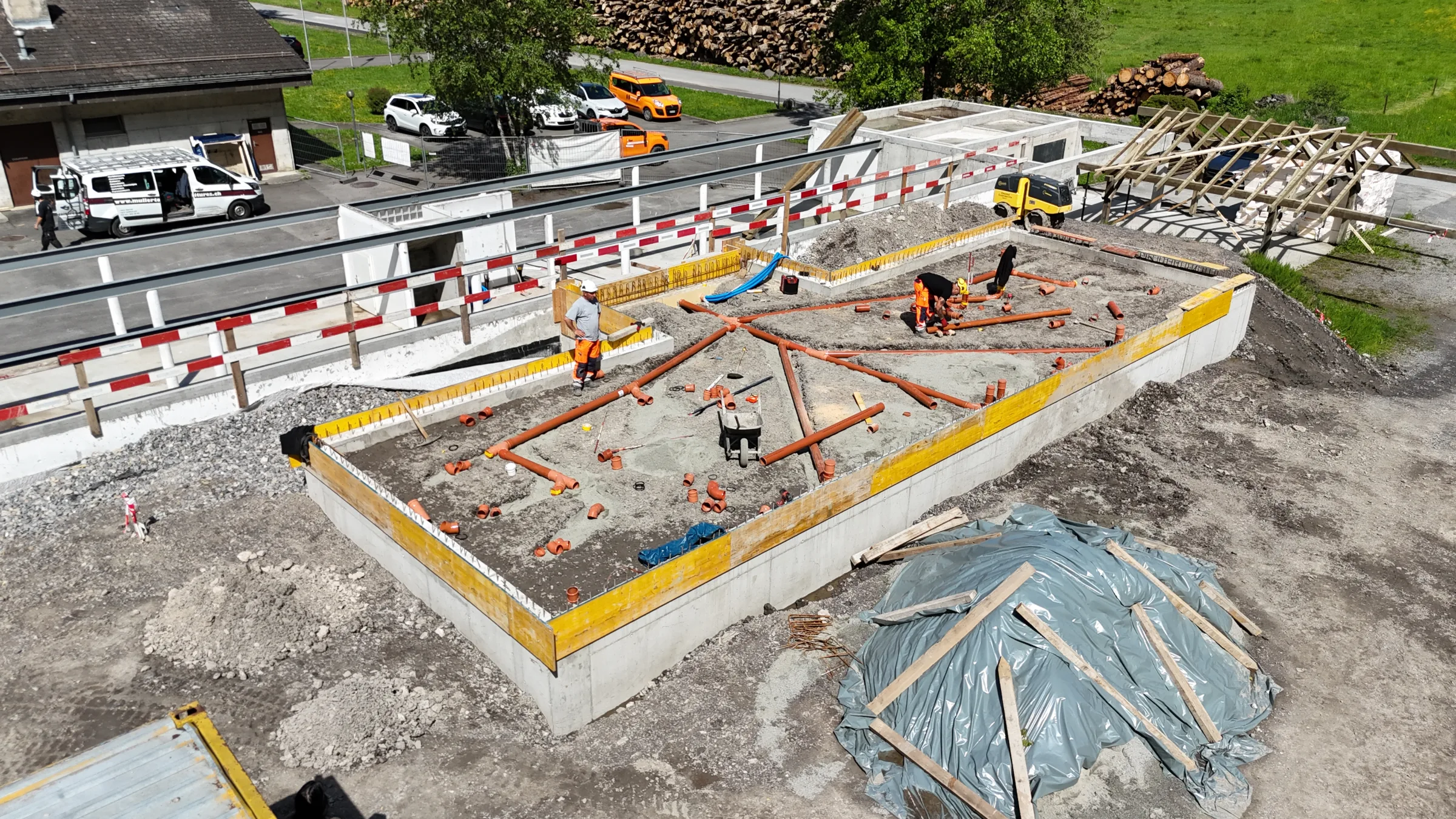 Construction d’un dortoir à Villeneuve — photo du chantier