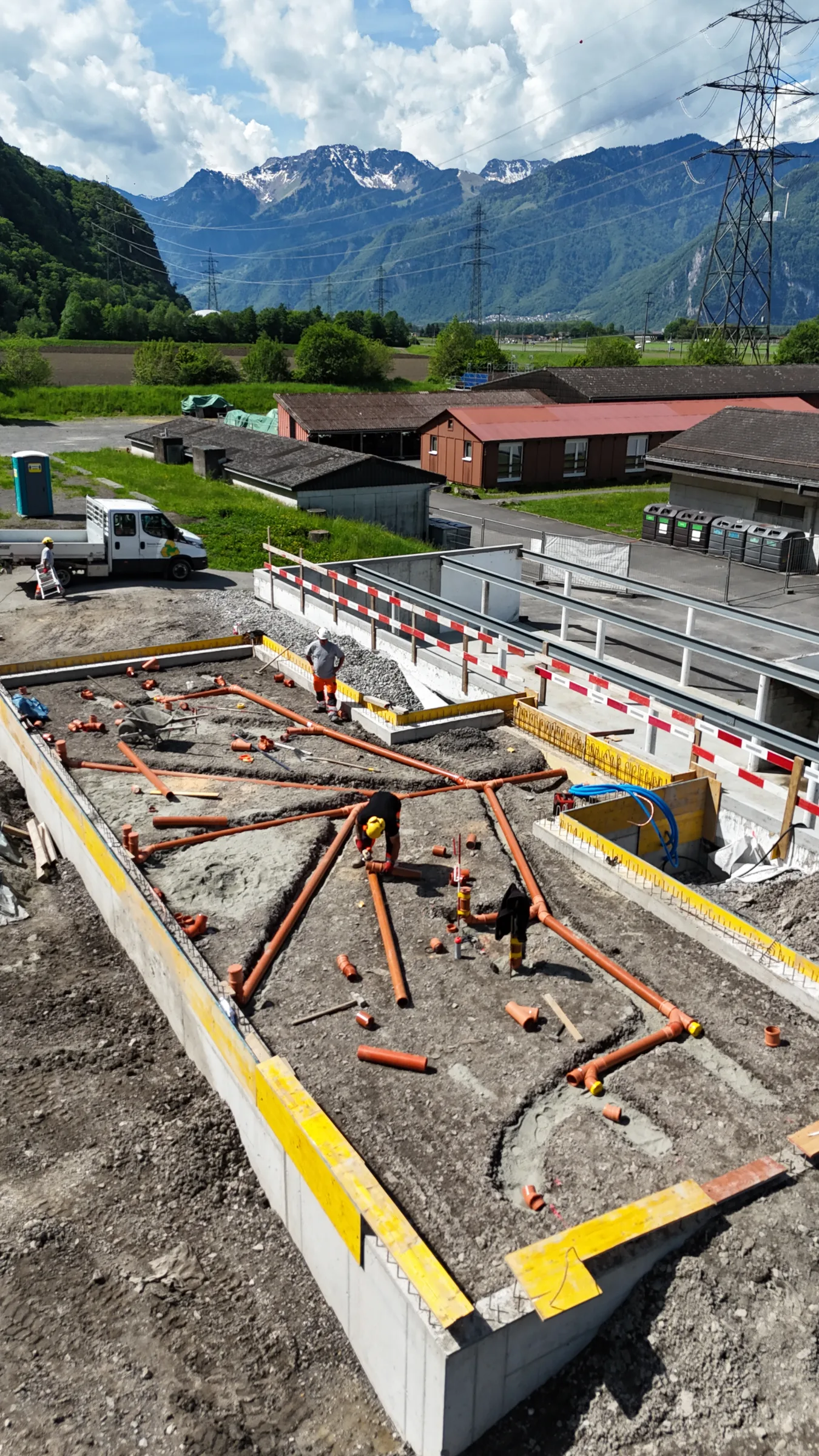 Construction d’un dortoir à Villeneuve — photo du chantier