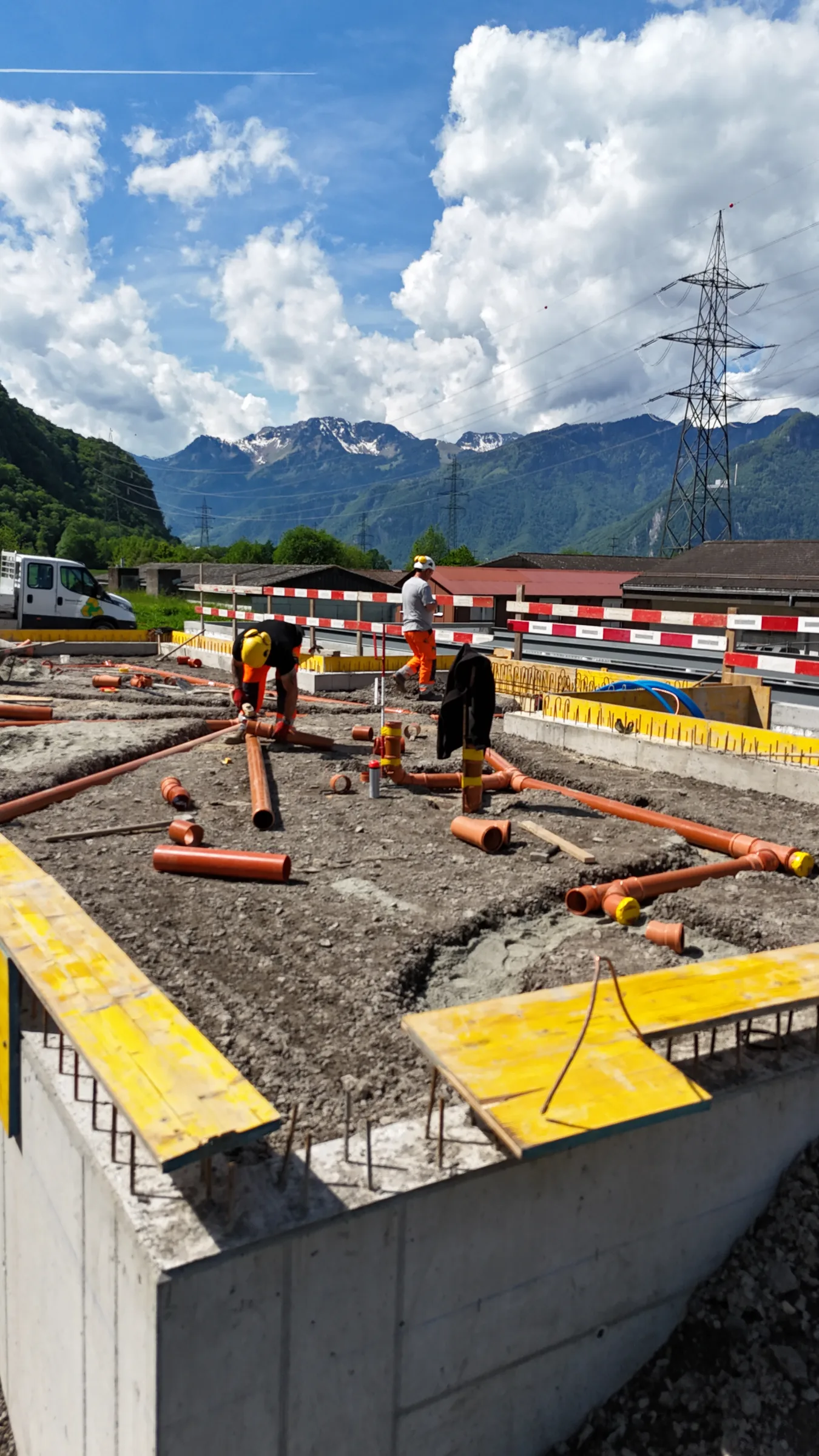 Construction d’un dortoir à Villeneuve — photo du chantier