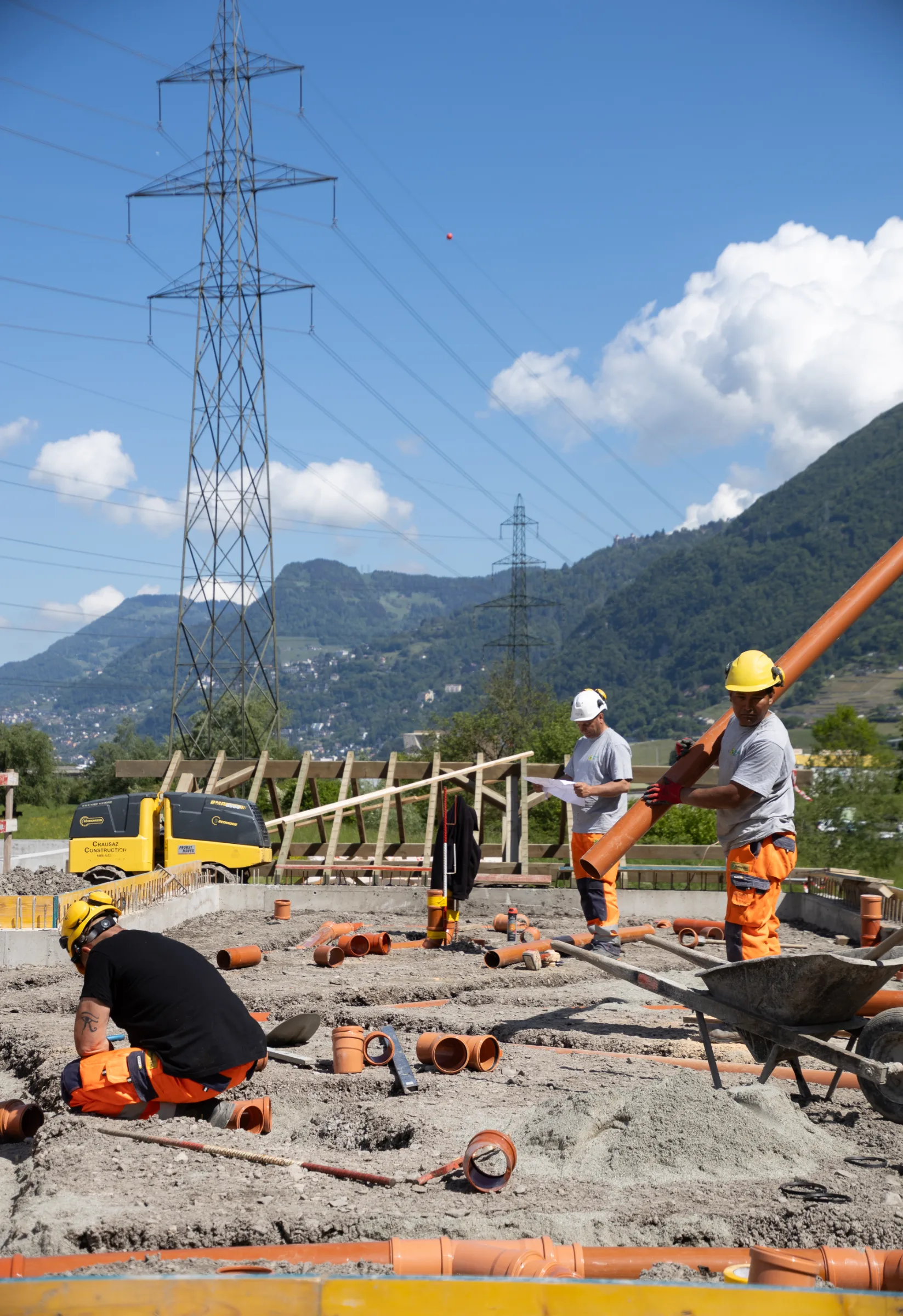 Construction d’un dortoir à Villeneuve — photo du chantier