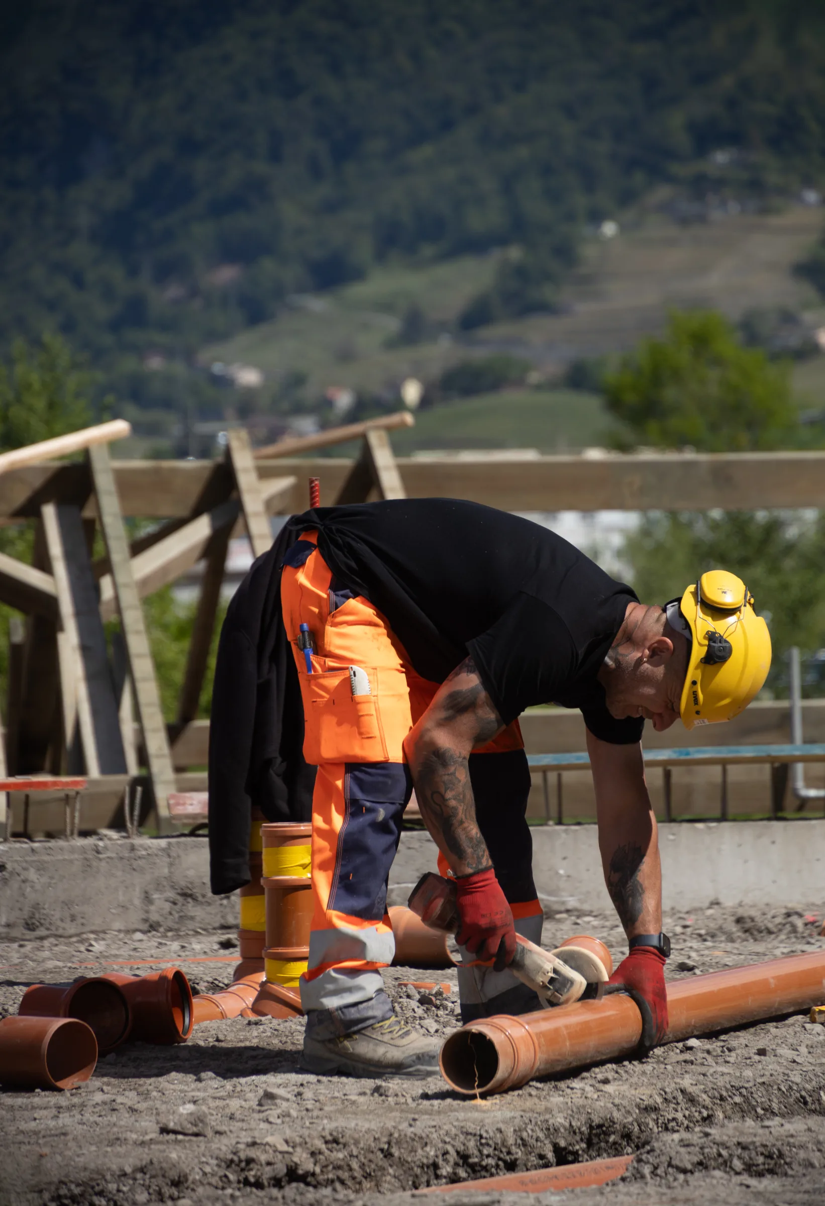 Construction d’un dortoir à Villeneuve — photo du chantier